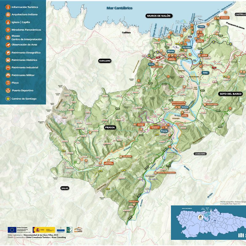 Mapa y Guía de Bajo Nalón